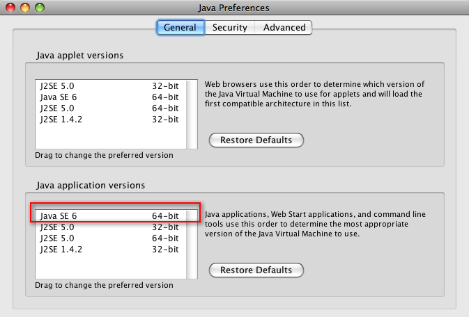 java runtime se for mac